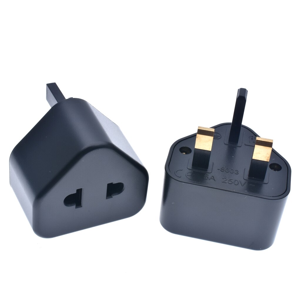 EU US 2 Pin To UK 3 Pin Plug AC Universal Adapter Travel Converter British G Type Standard Input Plug 5A Fuse