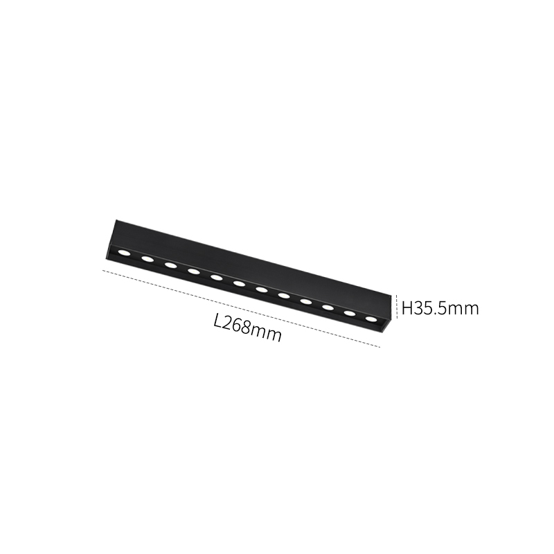 SCON Narrow Magnetic Track Light Borderless Recessed Rail Lighting Living Room Kitchen Ceiling Spotlight Mini Track Light