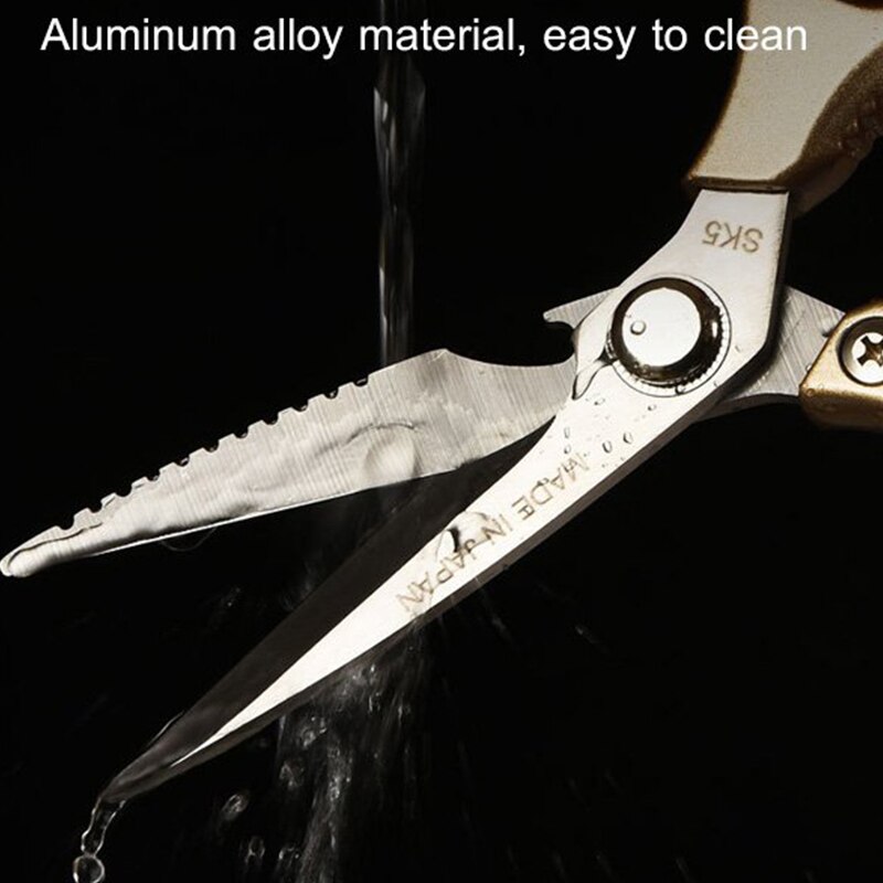 Kata 2Pcs Keuken Schaar Kip Bone Keuken Scharen, eend Vis Cutter Rvs Vis Schaar Schaal Schoon Kok Schaar