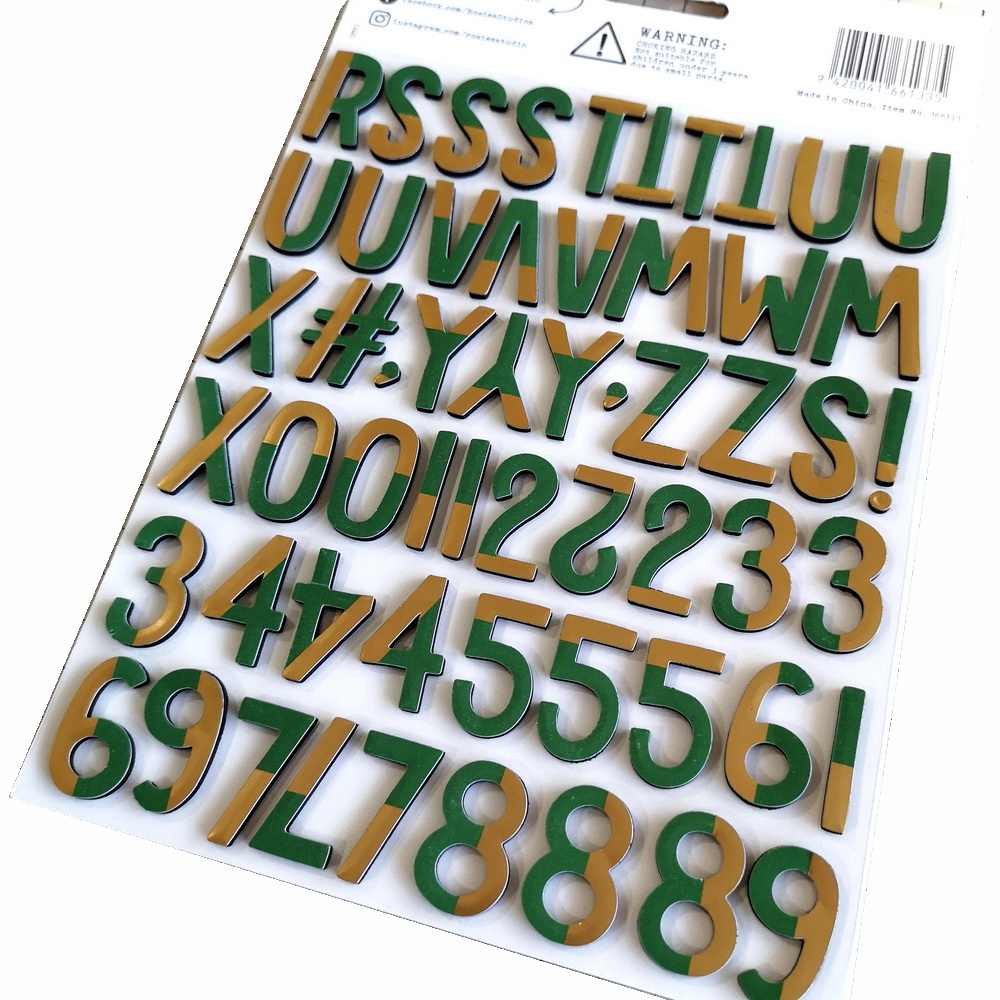 CRZCrafter Foam Alphabet & Numbers Stickers Embellishments Foil DIY Crafts For Scrapbooking Cardmaking Journal Decoration