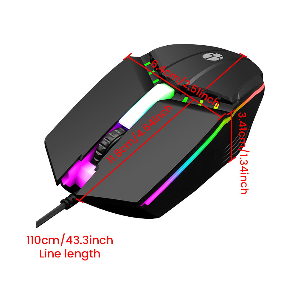 1.2m Selling Neutral Wired Mouse 2.4Ghz With USB Cable Ergonomic Ultrathin Mice For PC Laptop Business Computer Office Mouse