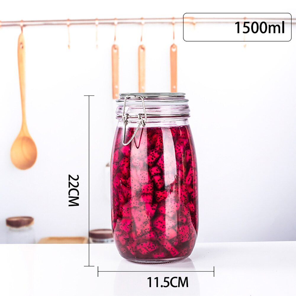 Glass airtight jars, tea and dried fruit storage jars, food storage glass jars, airtight bottles