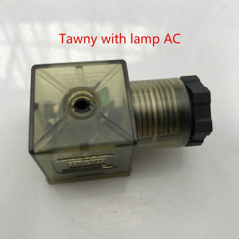 5 stk/parti hydraulisk magnetventilplugg elektromagnet koblingsboks linje-kontaktplugg til ventil magnetspoler kontakt: Lilla