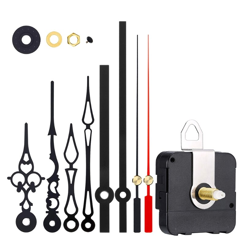 Silent Quartz Clock Movement Long and Short Shaft Clock Mechanism with Hands Battery Powered Wall Clock Mechanism Parts