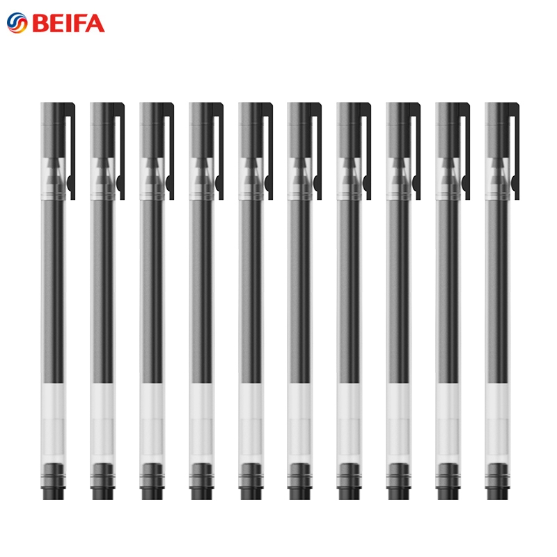 Beifa 10pc/5pc Gel Pens Set Super Durable High capacity Sign Pen Pучка 1800M Writing boligrafo School Office Stationery Supplies