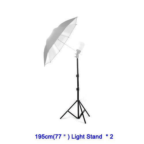 2 Stuks 195 Cm Light Stand Flash Studio Verlichting Paraplu Opvouwbare Studio Fotografie Light Flash Stand Ondersteuning Drie Flash Statief