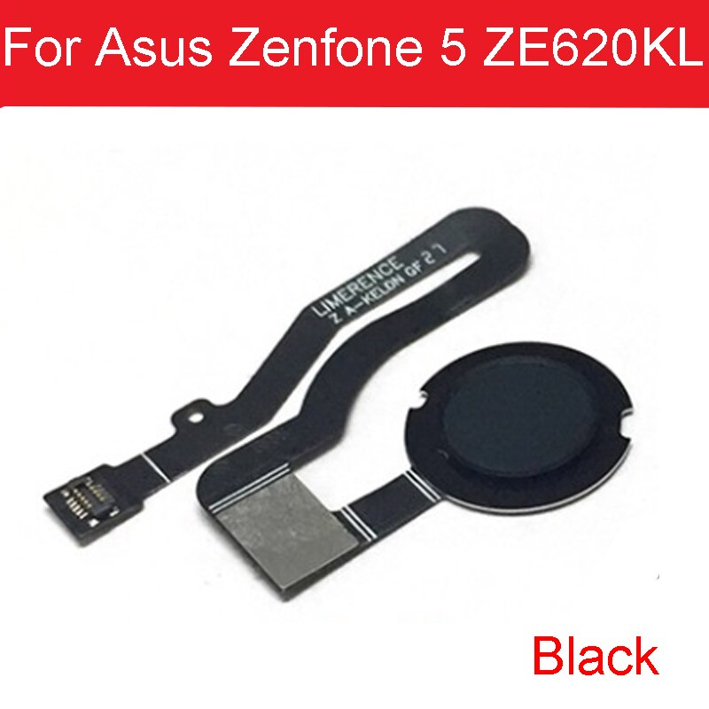 Hjem-knapp fingeravtrykk berøringer-id-sensor fleksibel kabelbånd til asus zenfone 5 ze620kl 6.2 &quot; reservedeler: Svart