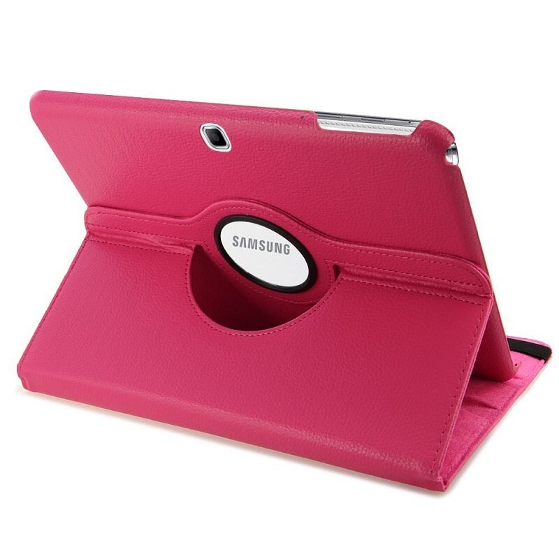 Case for Samsung Galaxy Tab 4 10.1 T530 T531 Folio Pu Leather Stand Smart Capa Tab 4 10 T535 SM-T530 T533 SM-T531 SM-T535 Cover: Rose red