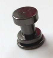 6X7Mm Massief Messing Platte Punk I Vorm Dubbele Kant Klinknagel Schroef Terug Stud Voor Leather Craft Bag hoed Schoen Kleding Jeans Accessoires: gun metal