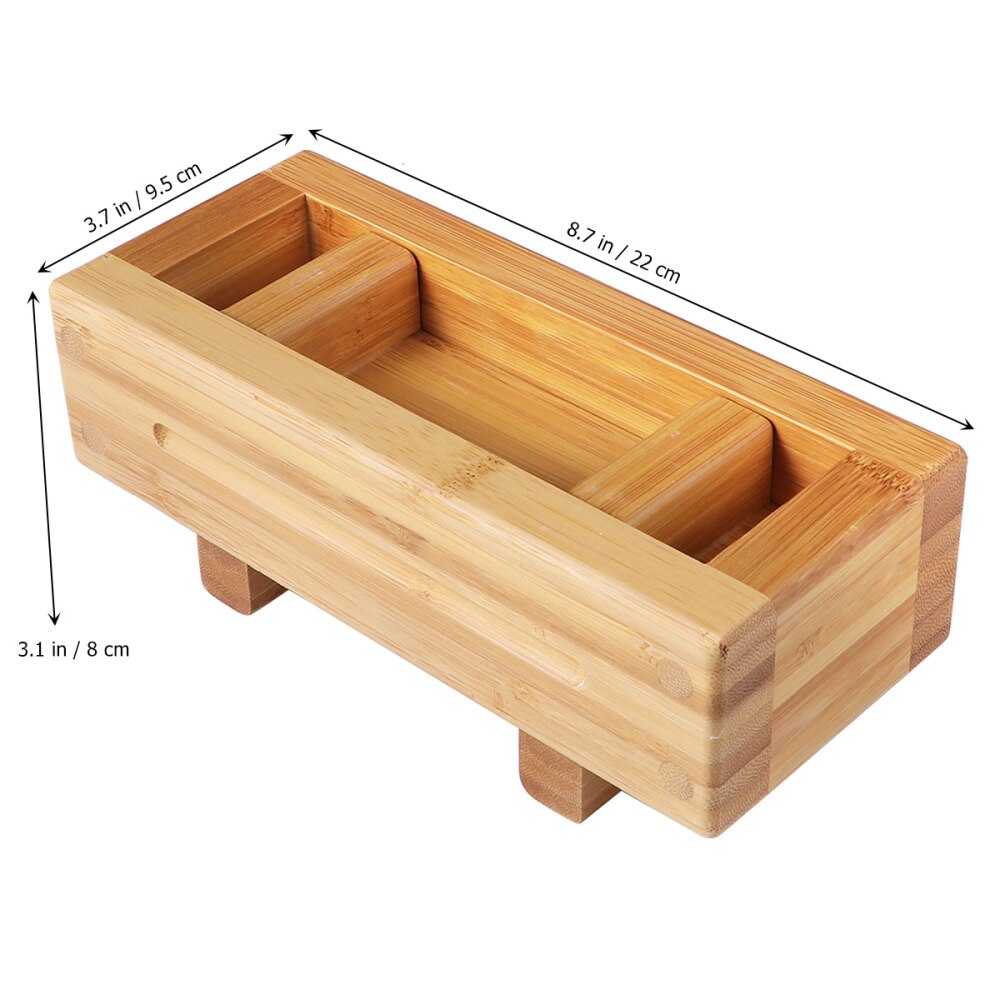 Bamboo Wooden Rectangular Sushi Press Mold Box Sushi Making Kit DIY Sushi Rice Roller Molds Sushi Kitchen Making Tools