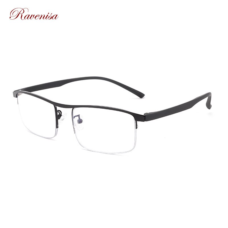 RAVENISA 2021Fashion Progressive Multifocal Reading Glasses With Anti Blue Ray Aspherical Lens Stainless Steel TR90 Frame