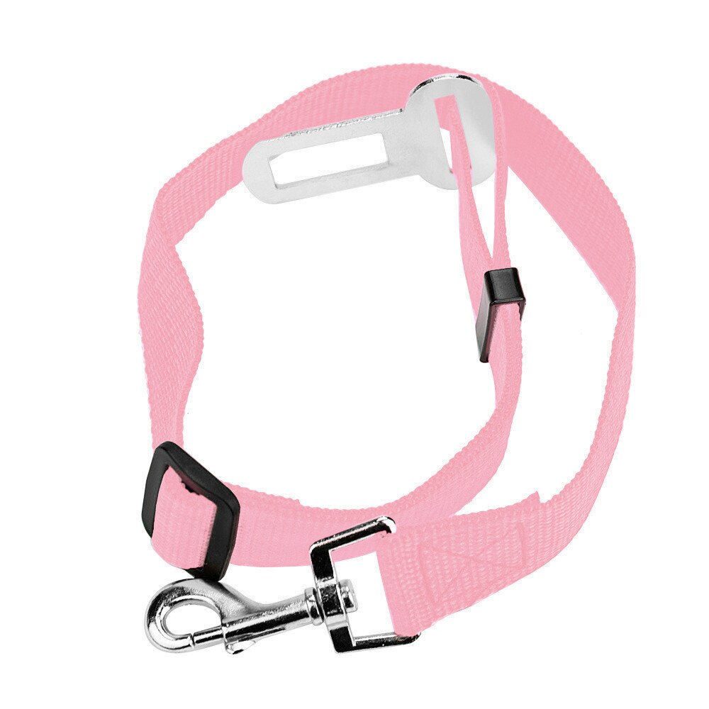 Huisdier Autogordel 2.5Cm Materiaal Huisdier Veiligheid Riem Hond Trekkabel Hond Veiligheidsgordel: Roze