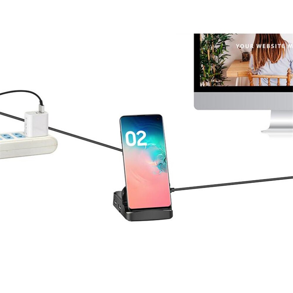 Hub Docking Station Telefoon Stand 1Pc Thuis Leveringen 3.0 Sd Tf Card Pd Type C Voor Macbook Bank Accessoires 6 In 1 Dex Pad