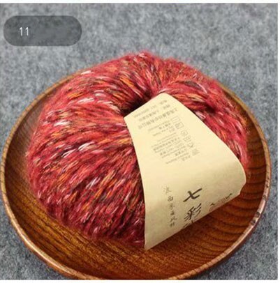 Fil de laine d'alpaga coloré 50g/balle, fil de cachemire moyen et épais pour tricoter, écharpe, manteau: 11