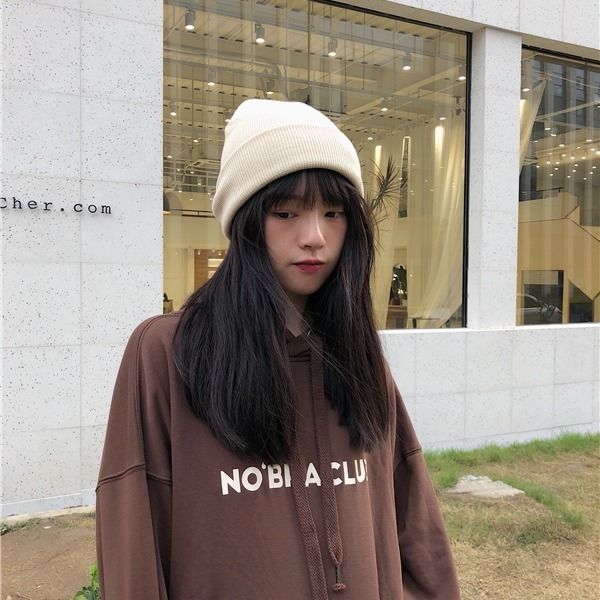 Unisex huer strikkede hue kvinde beaines til vinter åndbar mænd gorras simpel hat varm solid afslappet dame #39 dame hue: Fint strik-beige