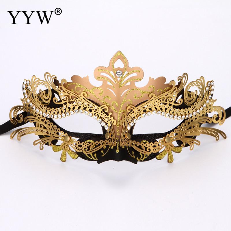 Venetiaans Carnaval Masker Partij Kostuum Maskerade Maskers Sexy Venetië Masker Vrouw Kostuum Lace Half Gezicht Masker Oogmasker Gold Hollow