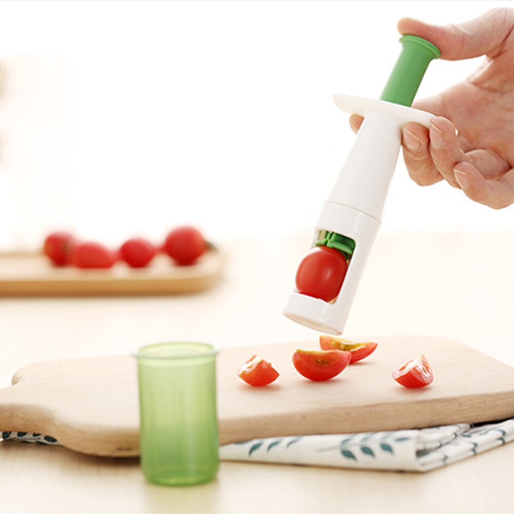 Extra Baby Voedsel Shredder Handpers Druif Cherry Tomaat Slicer Groente Fruit Cutter Kitchen Tools Gadgets