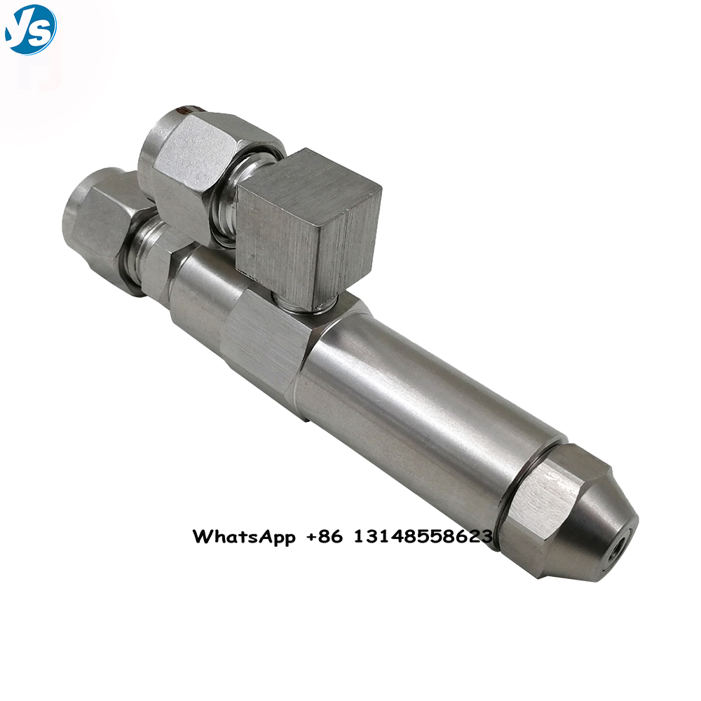 waste oil burner nozzle steel siphon cone spray jet diesel heavy oil injection air atomizing nozzle boiler combustion nozzle: SKY BLUE