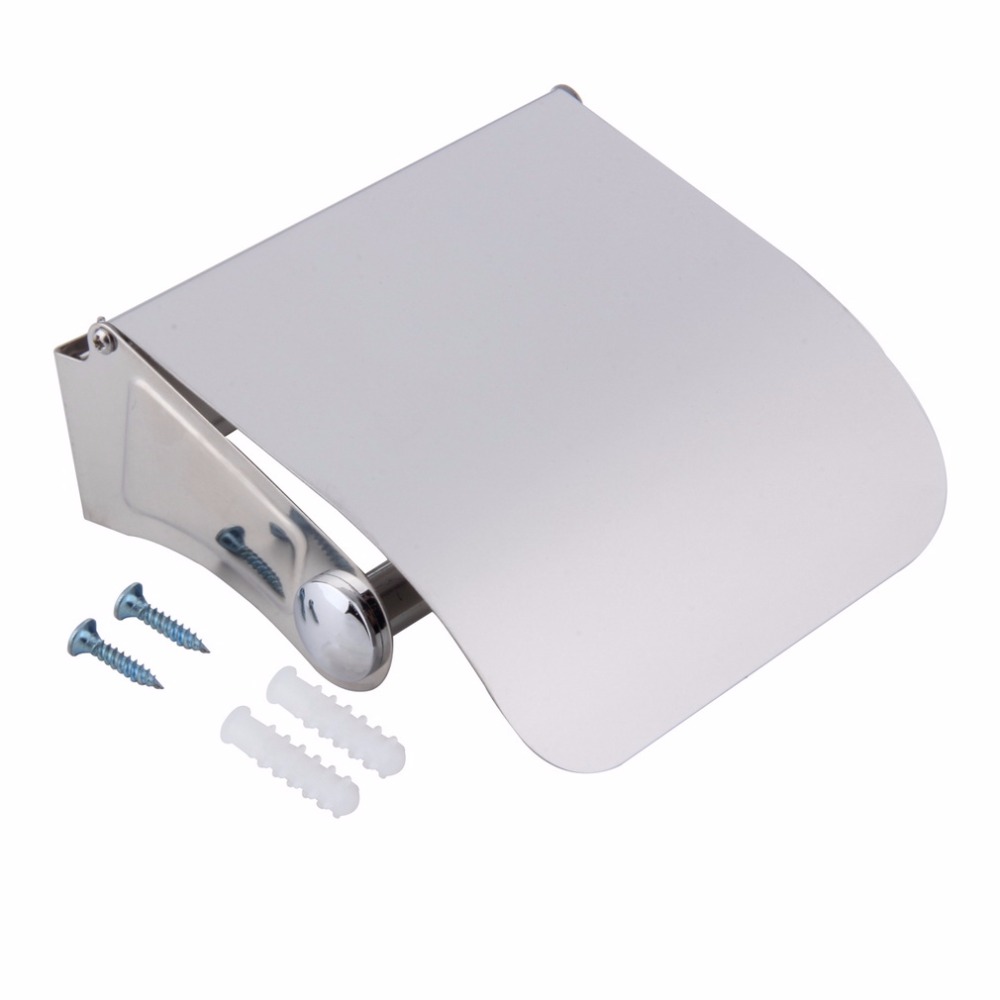 Stainless Steel Toilet Paper Holder Tissue Holder Roll Paper Holder Box Durable Bathroom Accessories