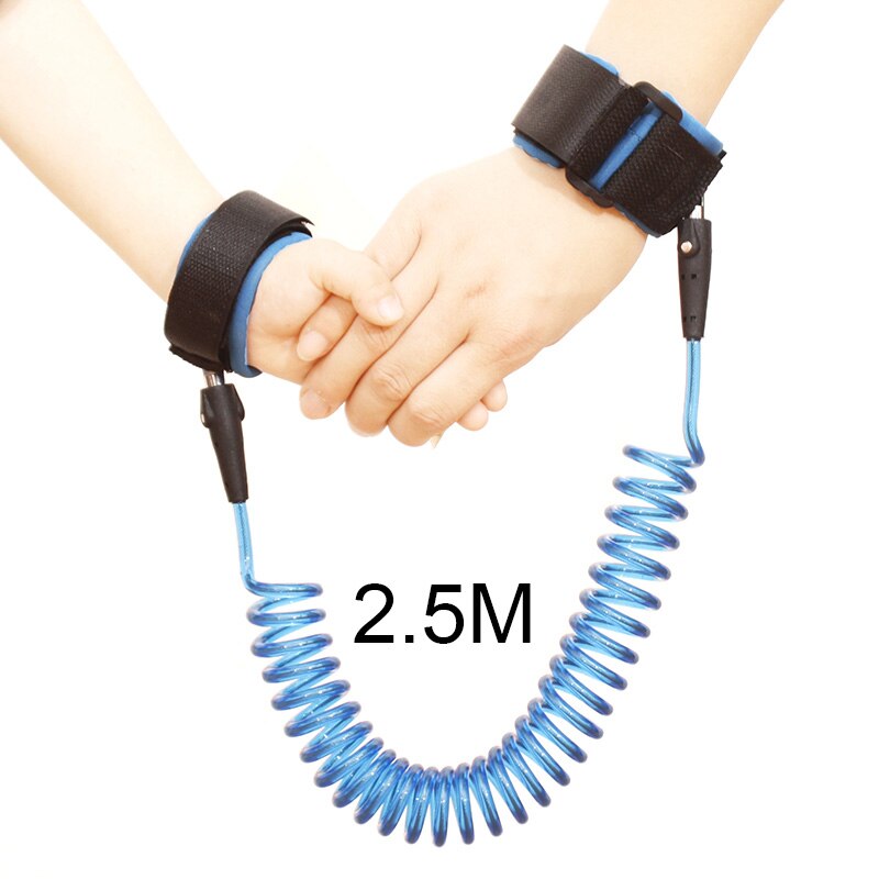 Anti Lost Wrist Link Toddler Leash Safety Harness for Baby Strap Rope Kids Outdoor Walking Hand Belt Band Anti-lost Wristband: Blue 2.5M