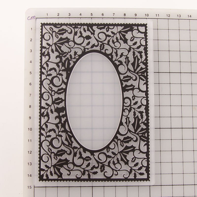 Lace Oval Frame Embossing Folders For Card Making Supplies Paper Craft Supplies Scrapbooking Plastic Embosser Stencil
