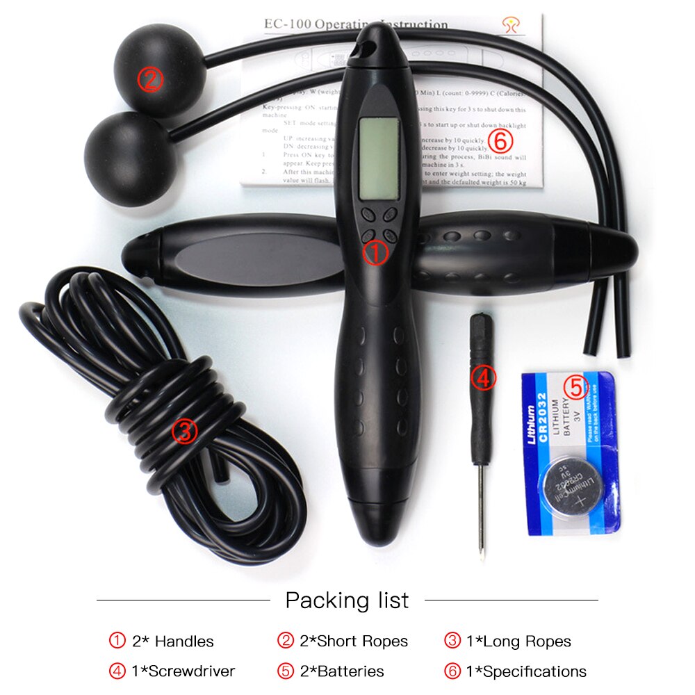 Wireless Jump Ropes with Electronic Jump Counter C... – Vicedeal
