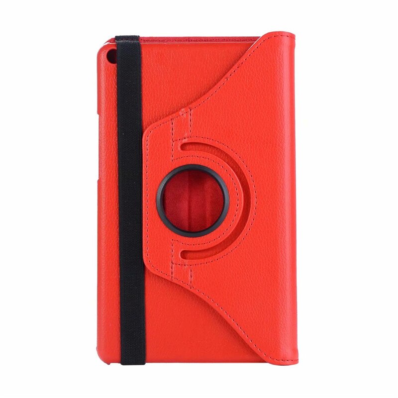 Funda de cuero PU giratoria 360 para Huawei MediaPad T3 8,0 Honor Play Pad 2 KOB-L09 KOB-W09 funda para Tablet para Huawei T3 8,0 + film: red and pen