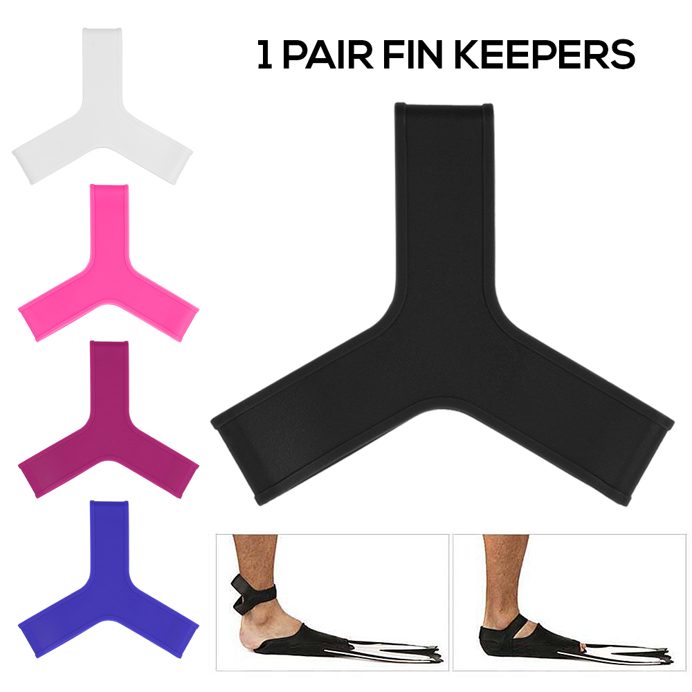 1 Pair Scuba Diving Fin Keeper Gripper Foot Flippers Swimming Fin Keepers Grippers Straps Snorkeling Elastic Soft Silicone Strap