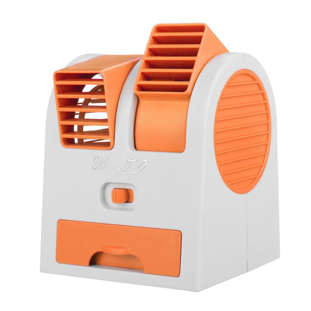 Car Air Conditioner Portable Air Conditioning Humidifier Purifier USB Cool Cooling Fan Desktop Air Personal Space Cooler Fan: Orange