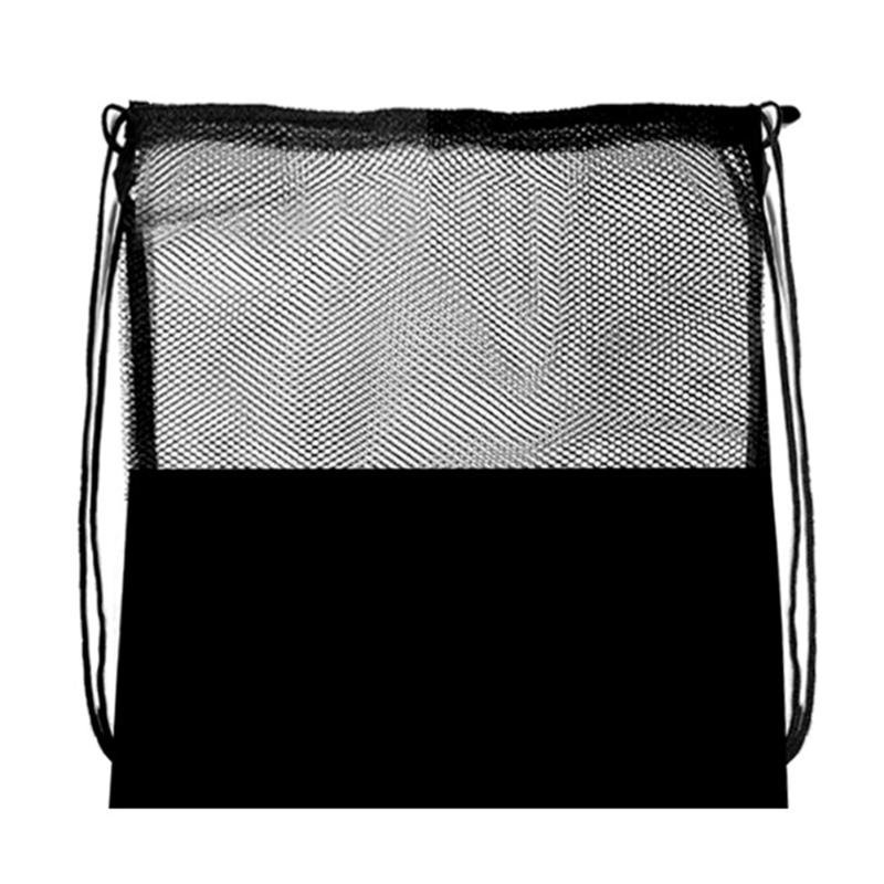 Multifunksjons svart basketball mesh poser bærbar fotball ball oppbevaringspose pose arrangør utendørs sports trening vesker