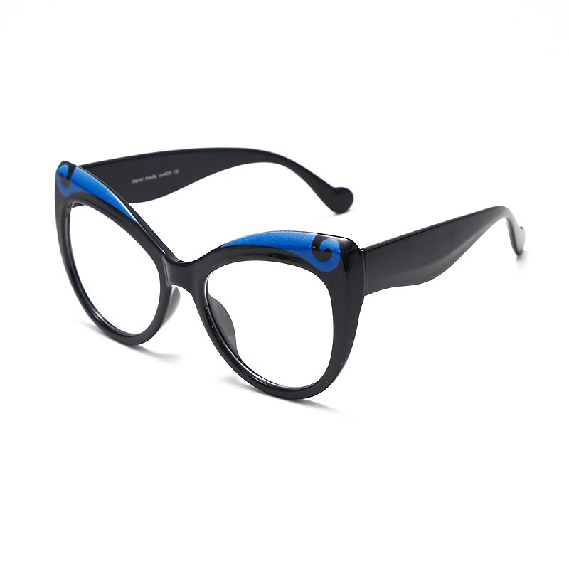 Monture de lunettes œil de chat pour femmes, monture de lunettes optiques, Anti-bleu, pour hommes, lunettes à verres transparents