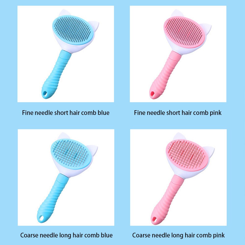 Pet Grooming Borstel Zelfreinigende Slicker Brush Kat Hond Haar Kam Ondervacht Tangled Haar Massages Deeltje Huisdier Kam Hair Cleaner