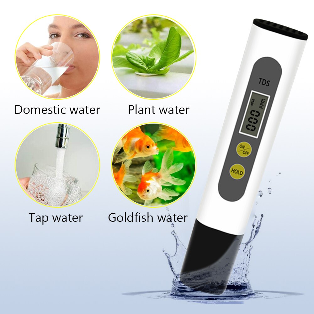 0-9990 ppm Measurement Multifunctional Water Purity TDS Digital Water Tester Pen Check Temperature for Pool Meter Tools