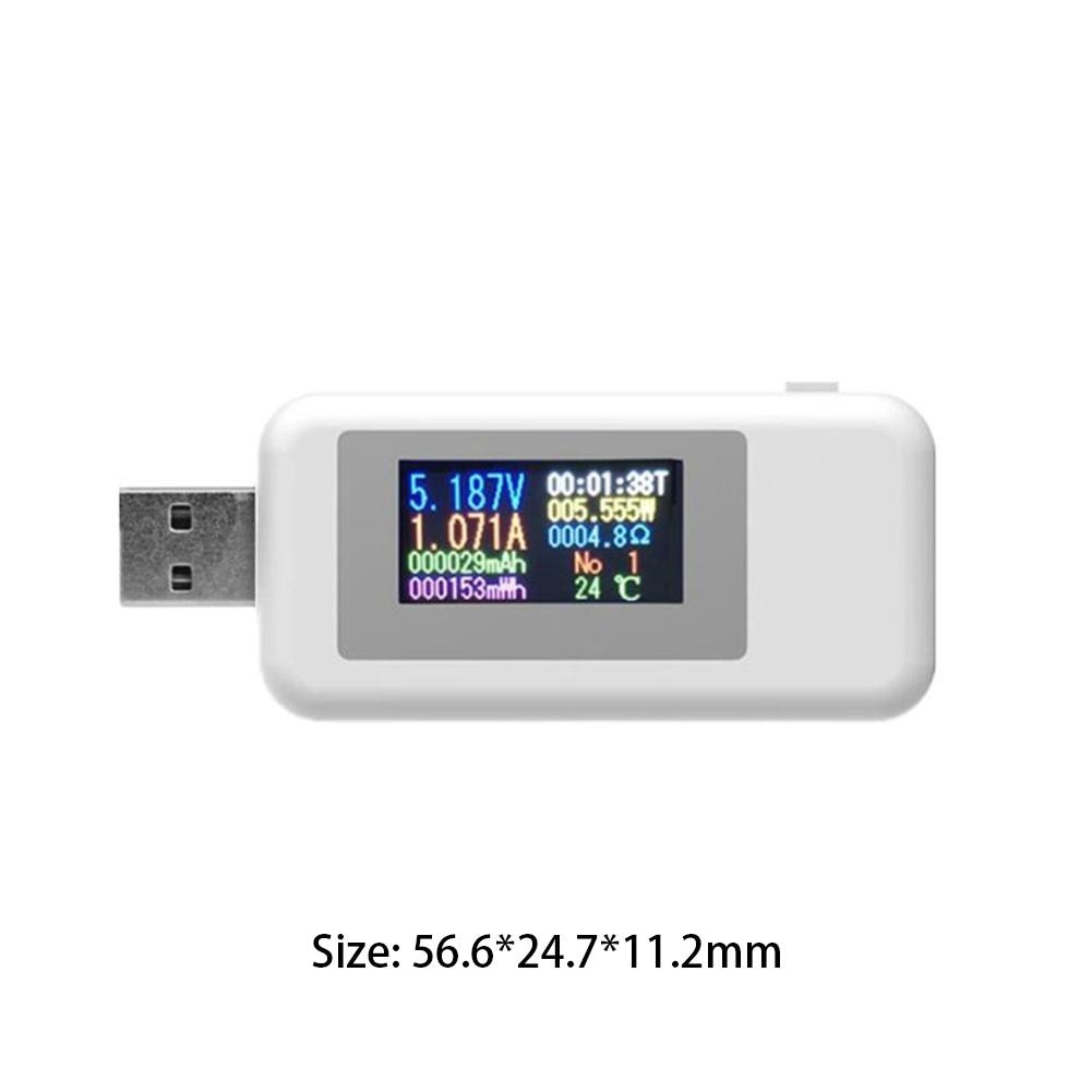 Usb Spanning Tester Detector Meter Digitale Huidige Voltmeter Ampèremeter Capaciteit Monitor Detection Analyzer Testen Gereedschap Usb Tester: 02 White