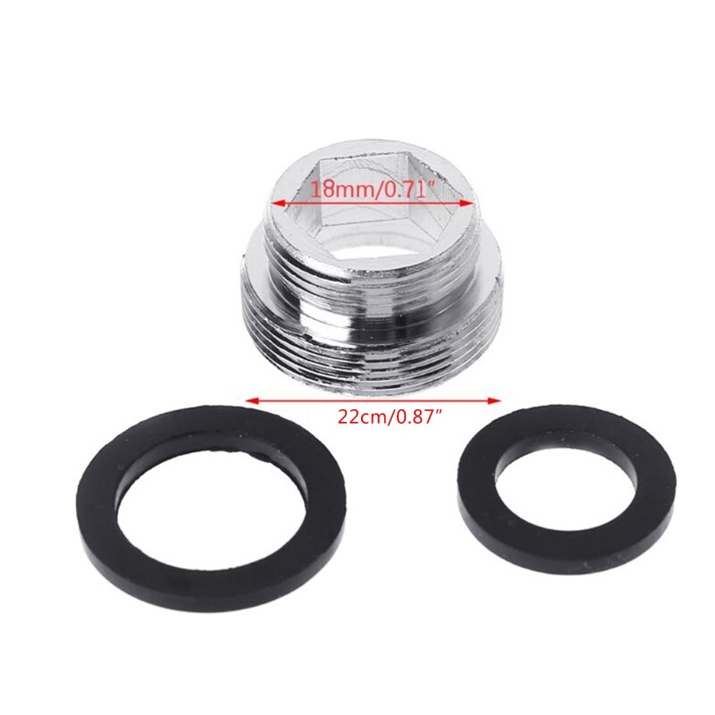 Solid Metal Adaptor Outside Thread Water Saving Kitchen Faucet Tap Aerator Connector: -18