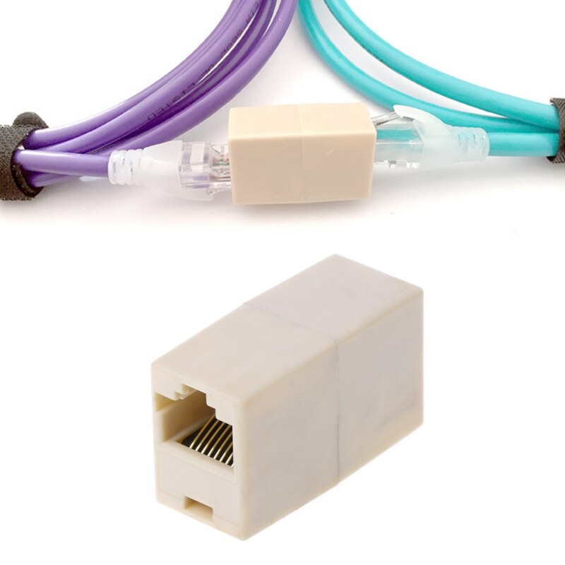 RJ45 CAT5 CAT5E Network Ethernet Connector Adapter T84D