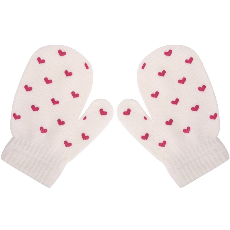 enfants Dot Star coeur motif moufles garçons filles doux tricot gants bébé enfants enfant: 02