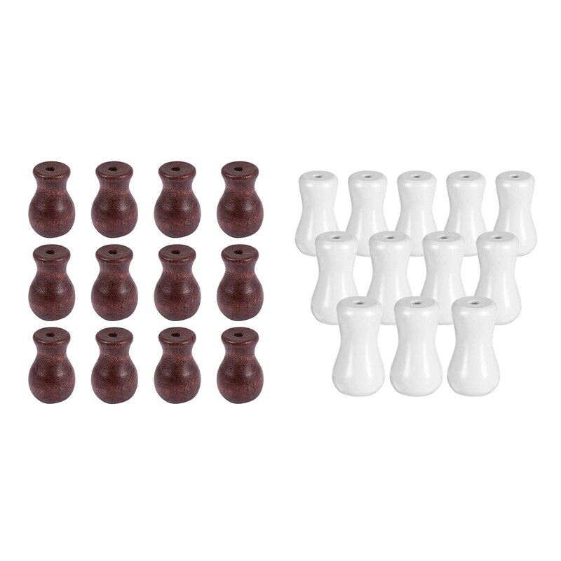 12 Pack Window Blind Wood Cord Knobs Wooden Hanging Ball Blind Small Pendants Drops Pull End for Blinds or Shades