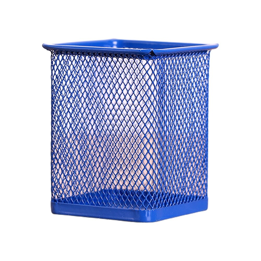 Pen Holder Brush Pot Container Pencil Storage Box Iron Wire Basket Home Office Stationery Storage Desktop Organizer: L