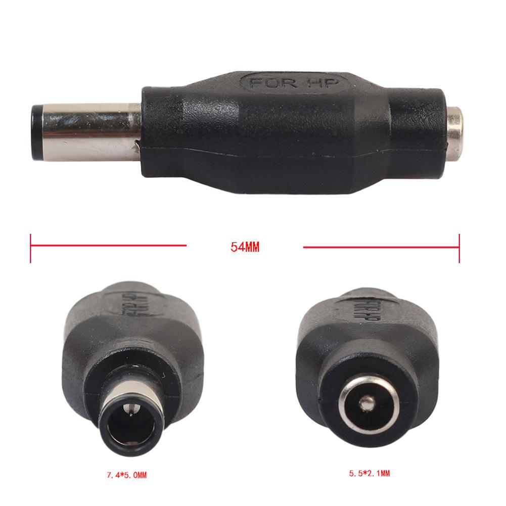 DC Power Adapter Connector 7.4x5.0mm Male Plug to 5.5x2.1mm Female Jack Converter for HP Laptop Notebook Computer PC Newest
