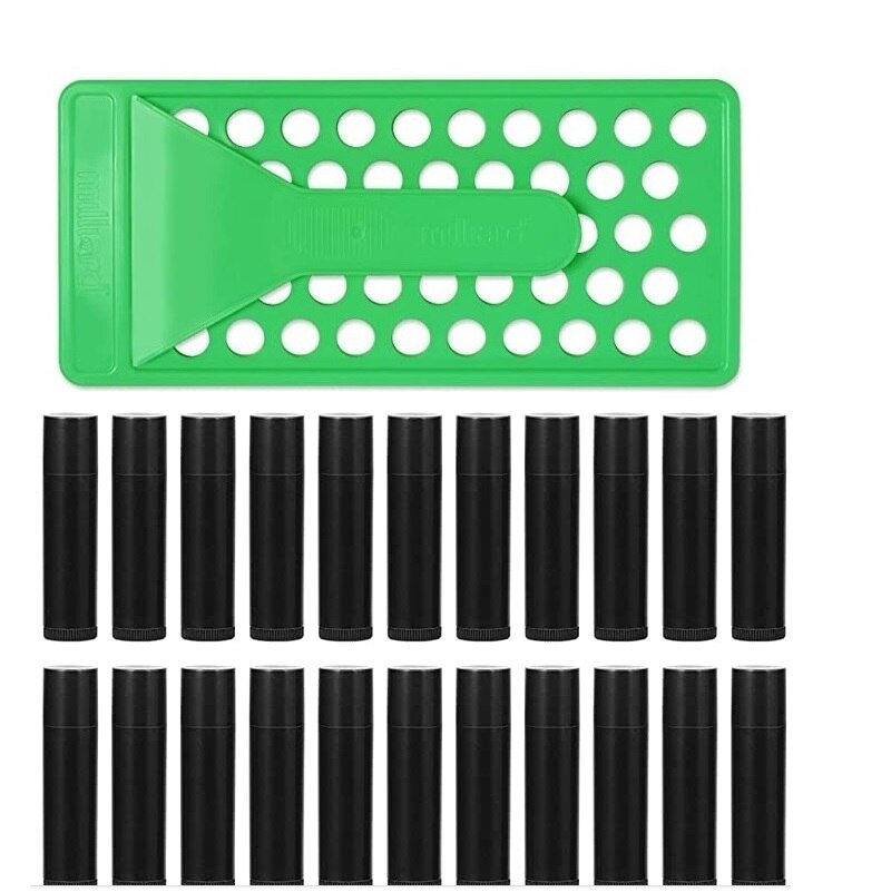 Lip Balm Crafting Kit Filling Tray And Spatula Set Bpa Free 50 Empty Lip Balm Tubes With Caps Diy Natural 3/16 Oz