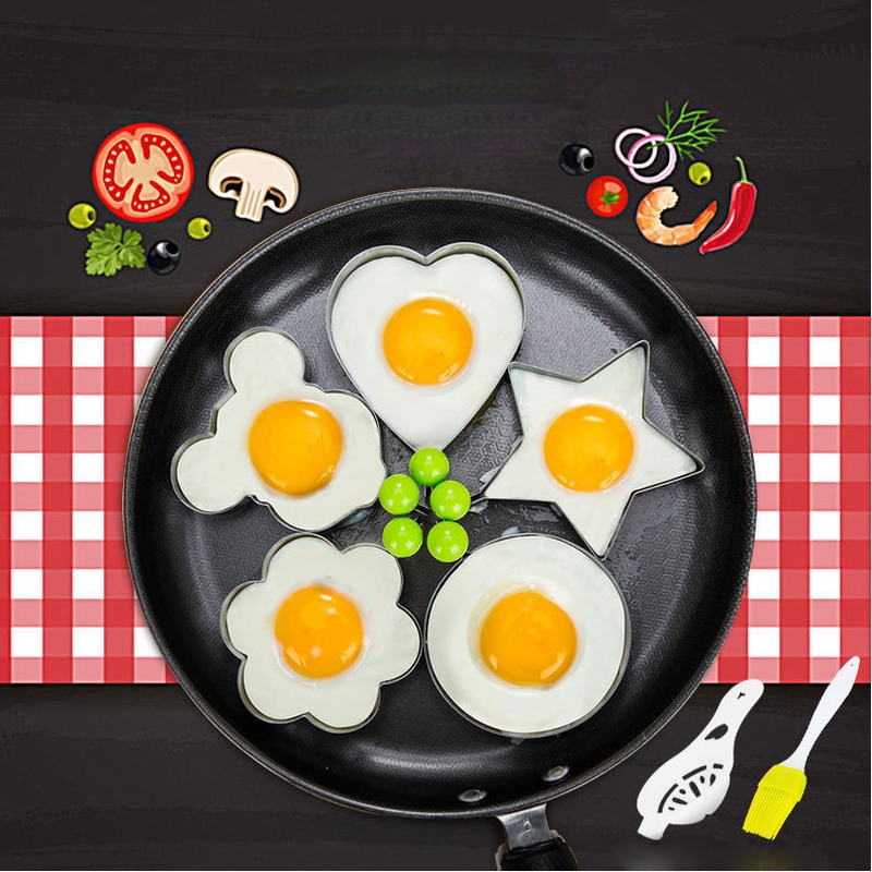 Køkkenudstyr rustfrit stål stegte æg pandekage formular omelet skimmel skimmel stegning æg madlavning værktøj køkken tilbehør ringe