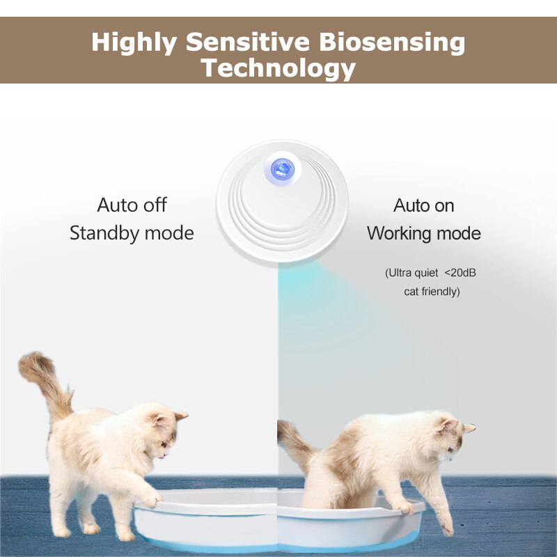 Automatic Pet Odor Purifier Smart Cats Litter Box Deodorization Eliminator Air Cleaner Rechargeable Deodorizer For Dogs Toilet