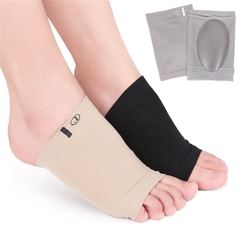 2Stck Plantarfasziitis Ferse Sporen Fuß Pflege Bogen Unterstützung Ärmeln Flache Füße Hülse Socken Entlasten Schmerzen Kissen Orthesen Einlegesohlen