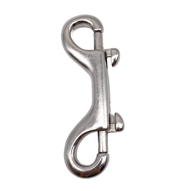 Gancho doble extremo para buceo, pernos acero inoxidable, gancho a presión, mosquetón enlace rápido, accesorios para
