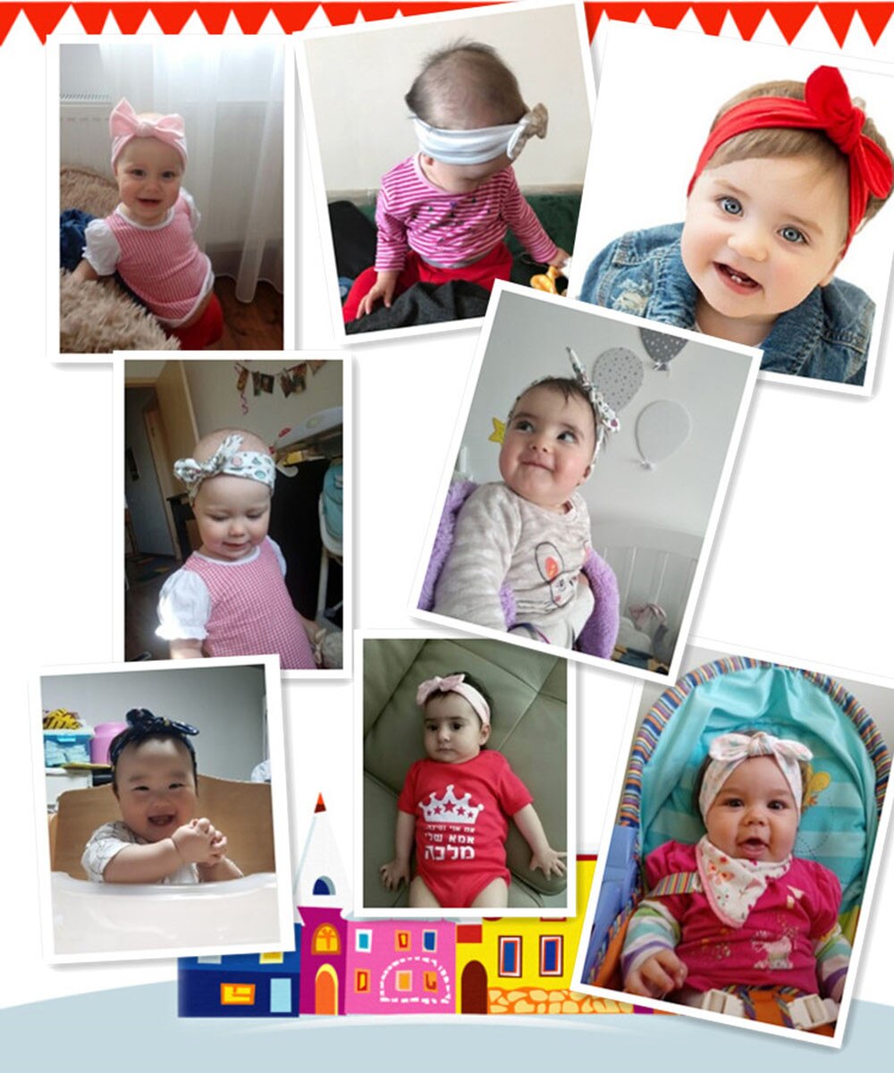Baby pannband 3 st barn blommigt pannband flickor baby elastisk pilbåge tillbehör hårband set baby hår accessoarer