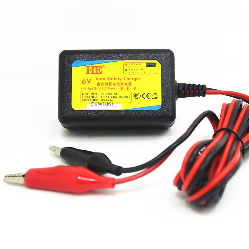 DC7.2V 1A 6 V chargeur de voiture jouet intelligent chargeur de batterie au plomb agm rechargeable 6 v pour batterie 4ah 4.5ah 7ah 10ah 12ah eu/us