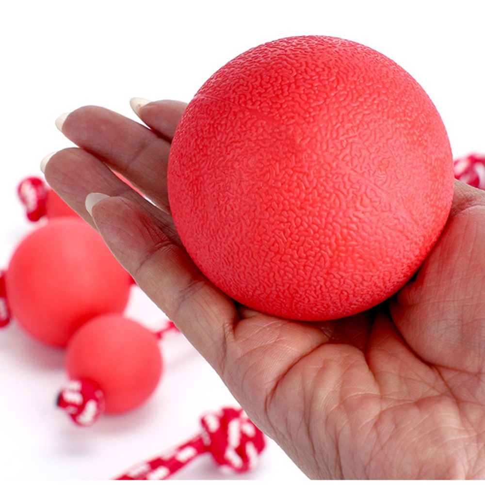 Pelota de goma sólida para perro, pelota de entrenamiento para morder, elástica, duradera, portátil, juguetes para mascotas, 4,3 cm, 5,8 cm