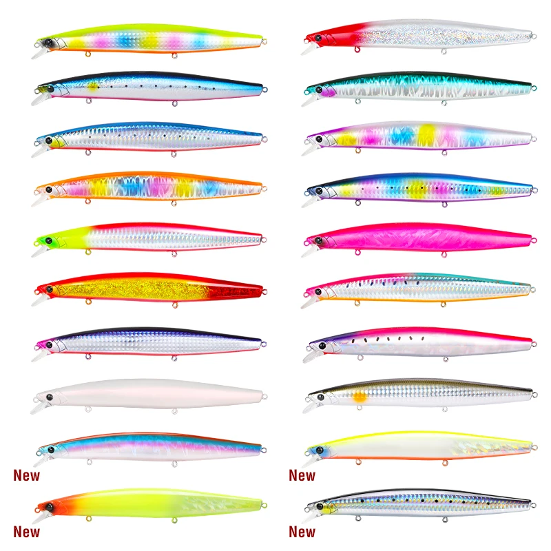 TSURINOYA STINGER 163S Inshore Fishing Sinking Minnow Lure 163mm 34.2g Ocean Beach Fishing Hard Bait For Seabass Flounder Picua