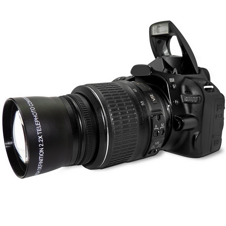 Teleobiettivo 52MM 2.0X per Nikon D7100 D5200 D5100 D3100 D90 D60 e altri obiettivi per fotocamere DSLR con filettatura filtro 52MM